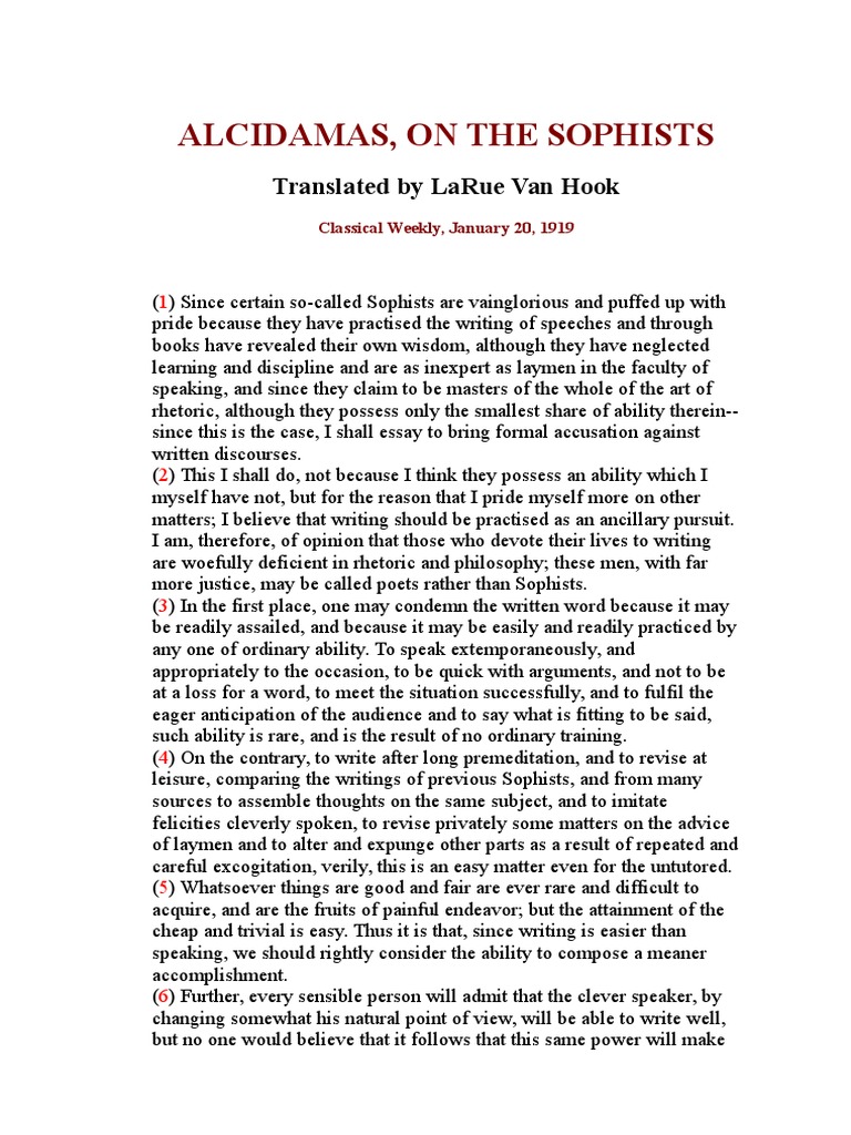 Critique of Sophist Rhetoric | PDF | Public Speaking | Sophism