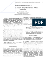 Medición Del Campo Magnetico de Una Bobina Solenoide