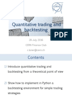 Quantitative Trading and Backtesting