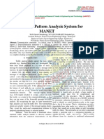 Traffic Pattern Analysis System For MANET