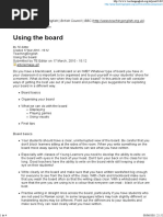 Using The Board PDF