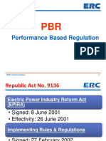 PBR Implementation: Performance Based Regulation in the Philippines