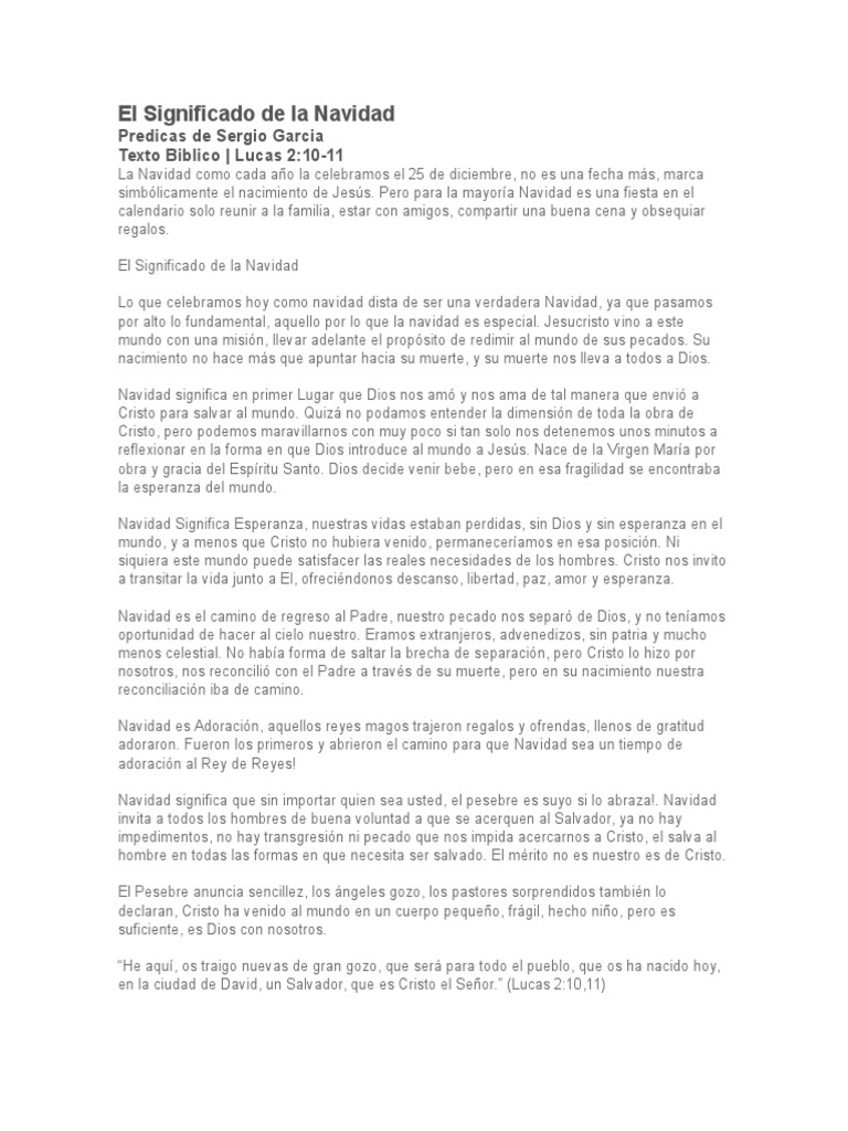 El Verdadero Significado de la Navidad | PDF | Navidad | Cristo (título)