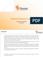 Piramal Enterprises Limited Investor Presentation Nov 2016 20161108025005