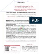 Evaluation of Non Compliance to Radiotherapy in Head Neck Cancer