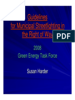 Guidelines For Municipal Streetlighting in The Right of Way