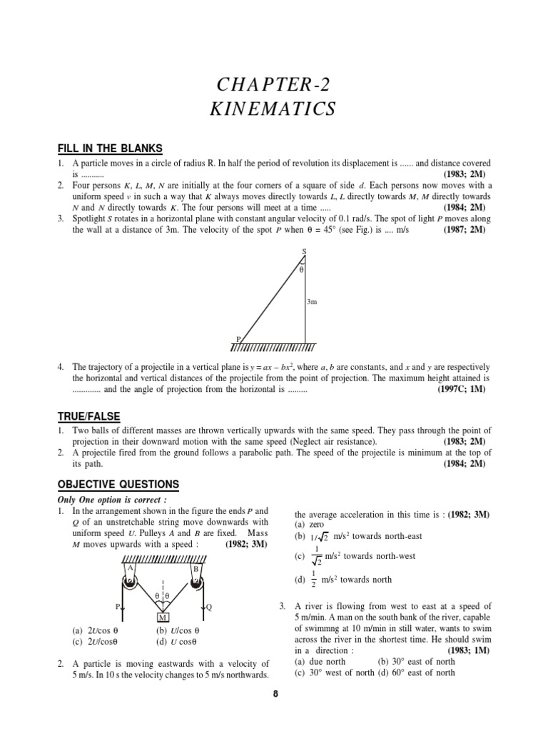 Chapter - 2 - Kinematics | PDF | Kinematics | Trajectory