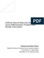 Artificial Neural Networks Analysis Using Differentiation Problem and Mutual Information
