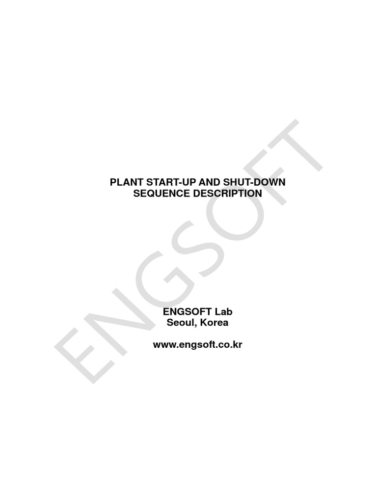 Plant Startup Shutdown Sequence Description ForRelease | PDF | Valve | Pump