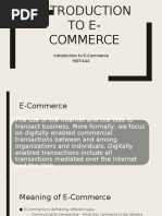 Introduction To E-Commerce MGT-644