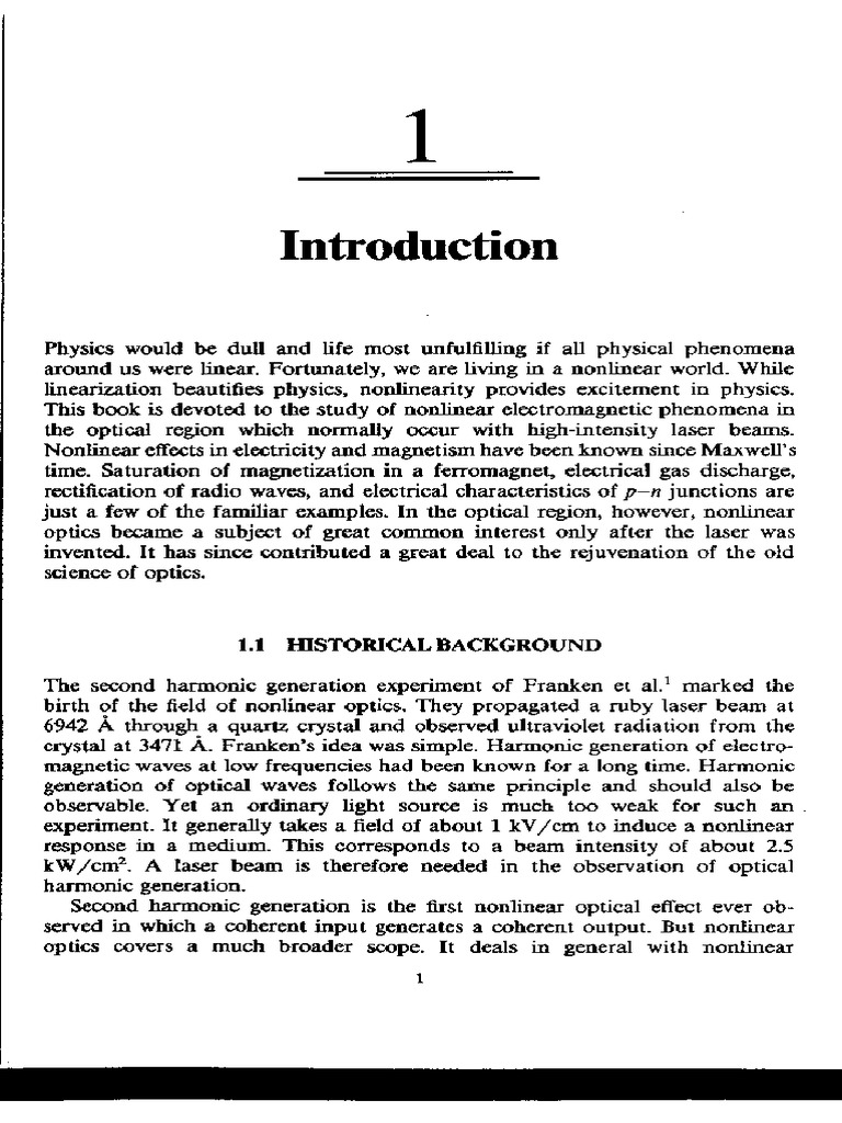 Principles of Nonlinear Optics - Y. R. Shen PDF | PDF
