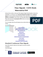Standard Time Signals - GATE Study Material in PDF