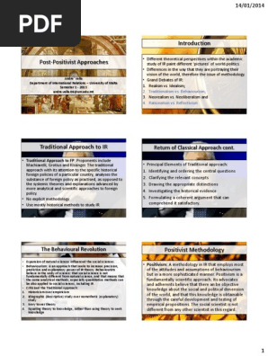 IRL1089 Post-Positivist Approaches