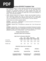 Heritage Fee Structure 2016