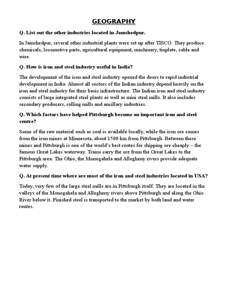 Geography Notes Class 8 PDF