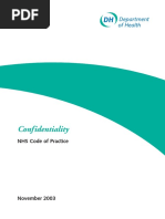 Confidentiality: NHS Code of Practice