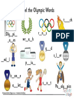 Label The Olympic Words Missing Letters
