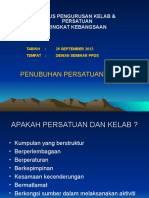 Penubuhan Persatuan Dan Kelab