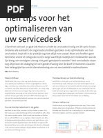Download Tien tips voor het optimaliseren van uw servicedesk by TOPdesk SN335213506 doc pdf