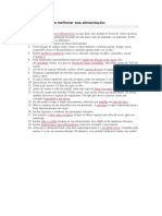 Veja 20 Dicas Para Melhorar Sua Alimentação