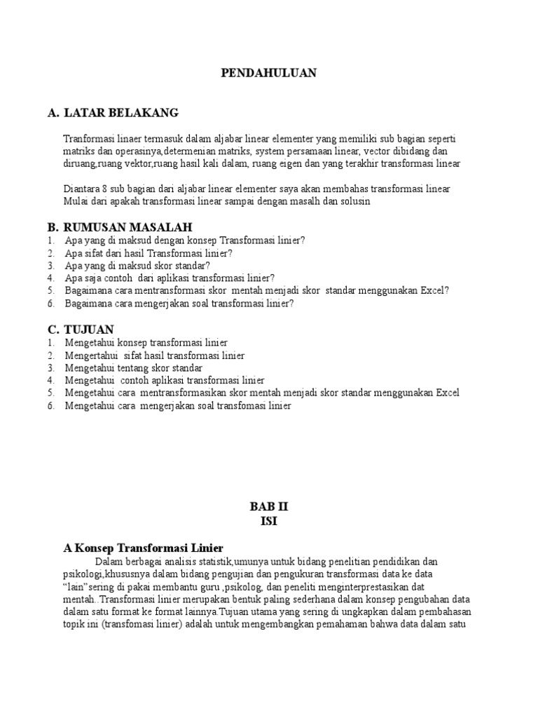 16++ Contoh Soal Transformasi Linear Matriks - Kumpulan ...