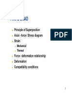 Xial OAD: Principle of Superposition Axial - Force / Stress Diagram Strain