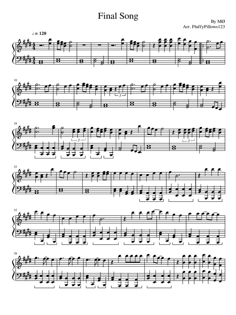 MØ Final Song Sheet Music Arrangement | PDF