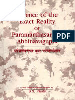 Abhinavagupta, B. N.Pandit-Essence of The Exact Reality or Paramarthasara PDF