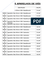 Tabela de Aparelhos de Viés