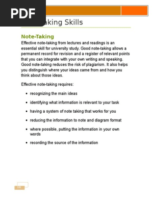 Note Taking