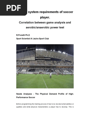 Energy System Requirements of Soccer Player