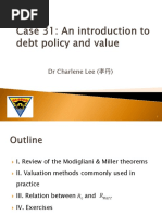 Case 31 Intro to Debt Policy and Value