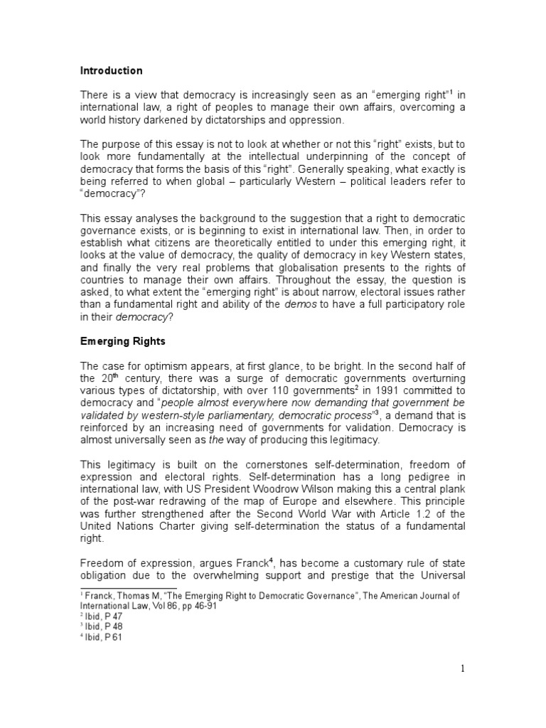Democracy Essay Governance Democracy