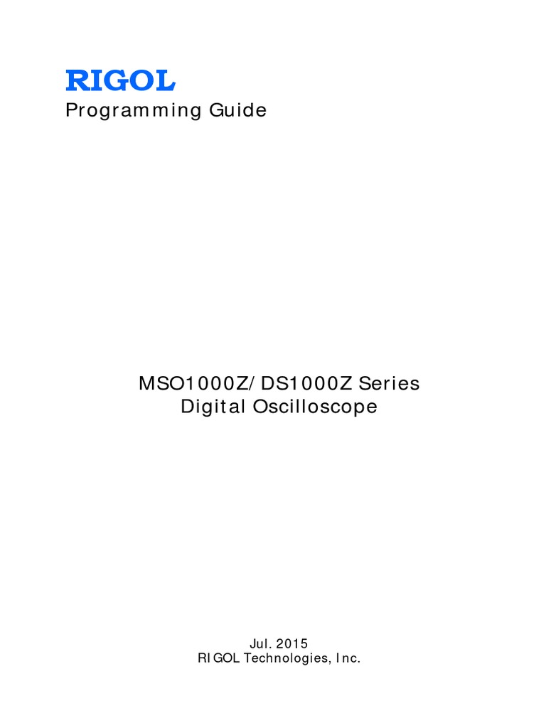MSO1000Z&DS1000Z ProgrammingGuide en | PDF | Computing | Computer ...