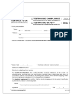 Es Testing Compliance Certificate