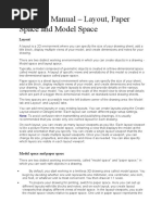 AutoCad Manual - Layout, Paper Space and Model Space