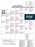 SCDNF January 2017 Schedule