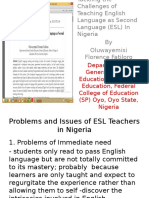 Problems n Issues of ESL Teachers