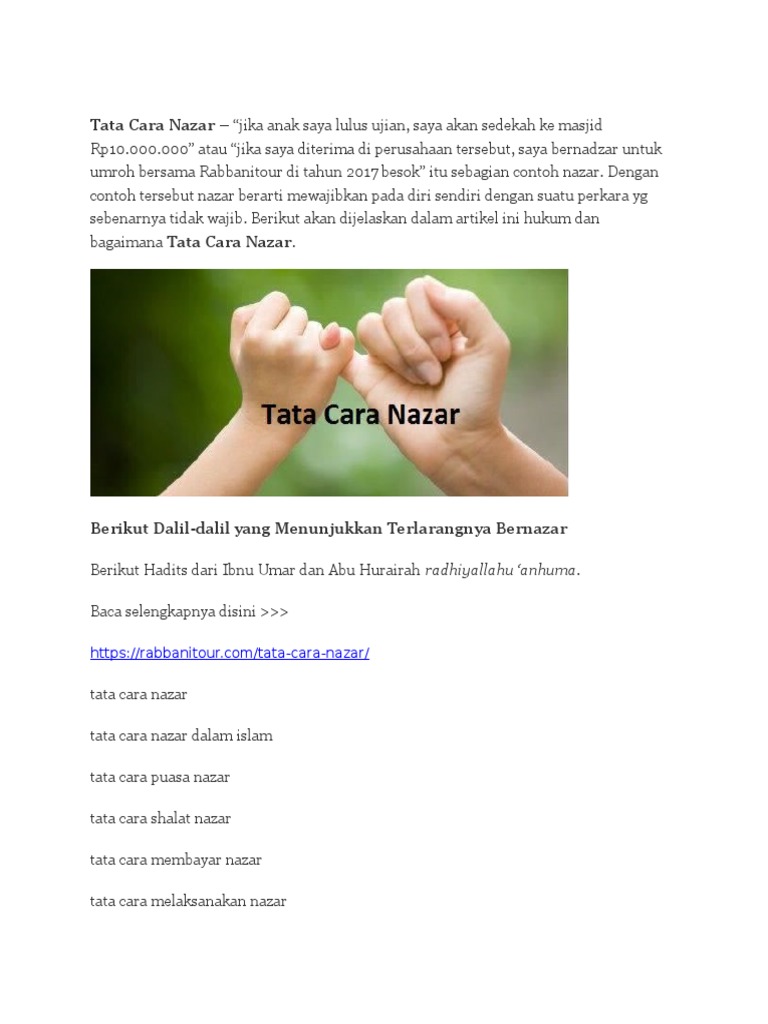 Tata Cara Nazar Pdf