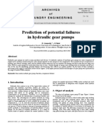 Prediction of Potential Failures in Hydraulic Gear Pumps: Archives of Foundry Engineering