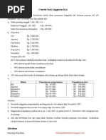 Contoh Soal Anggaran Kas