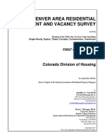 Metro Denver Area Residential Rent and Vacancy Survey, 2013, 1st Quarter, Colorado Division of Housing
