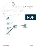 American International University - Bangladesh (AIUB) : Objective Setup DNS, FTP, HTTP and Email Servers in Packet Tracer