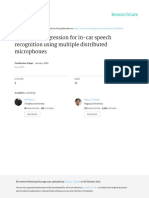 Optimizing Regression for in-car Speech Recognitio