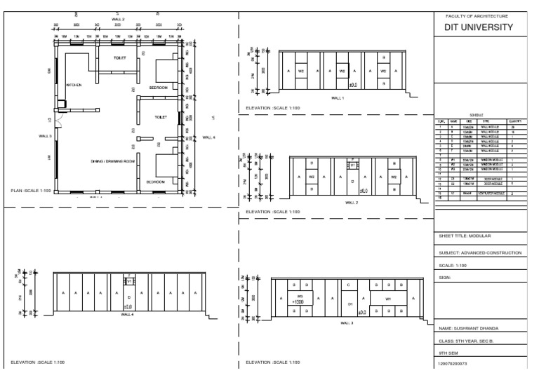 Modular Design Plan and Elevations | PDF | Art