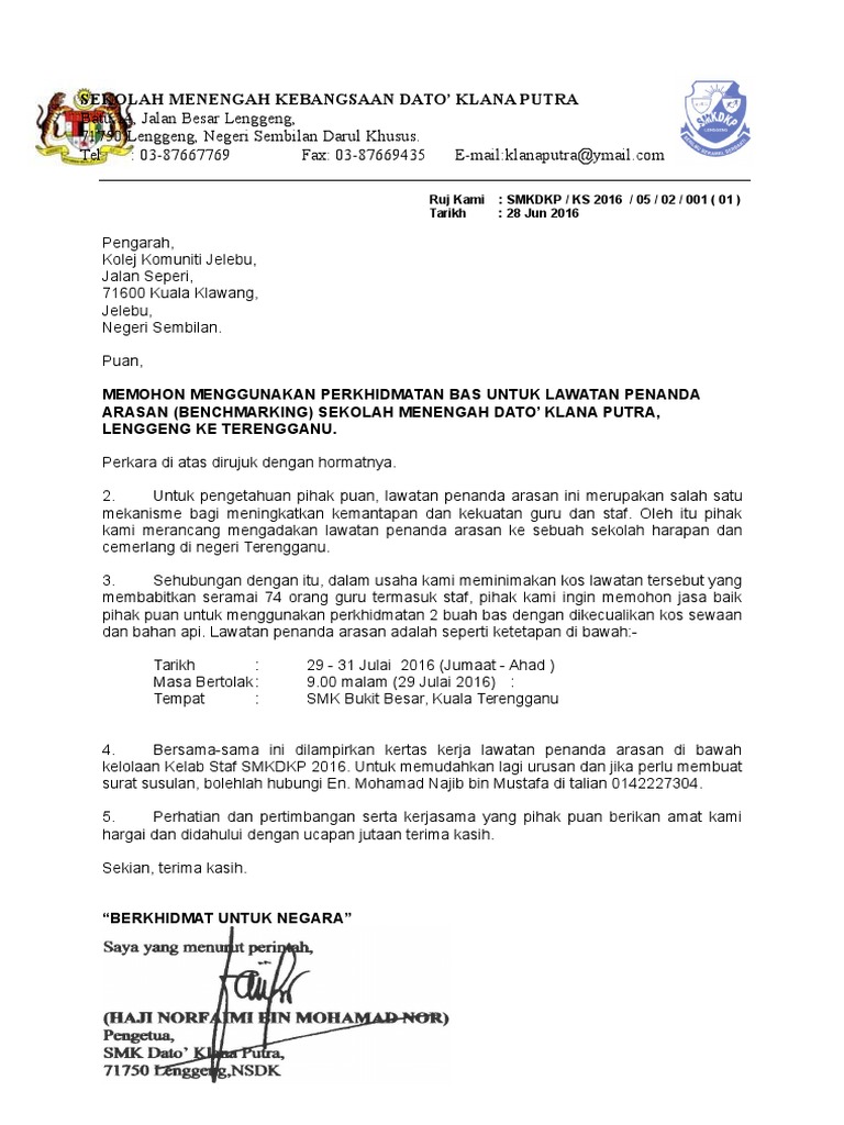 Surat Permohonan Bas