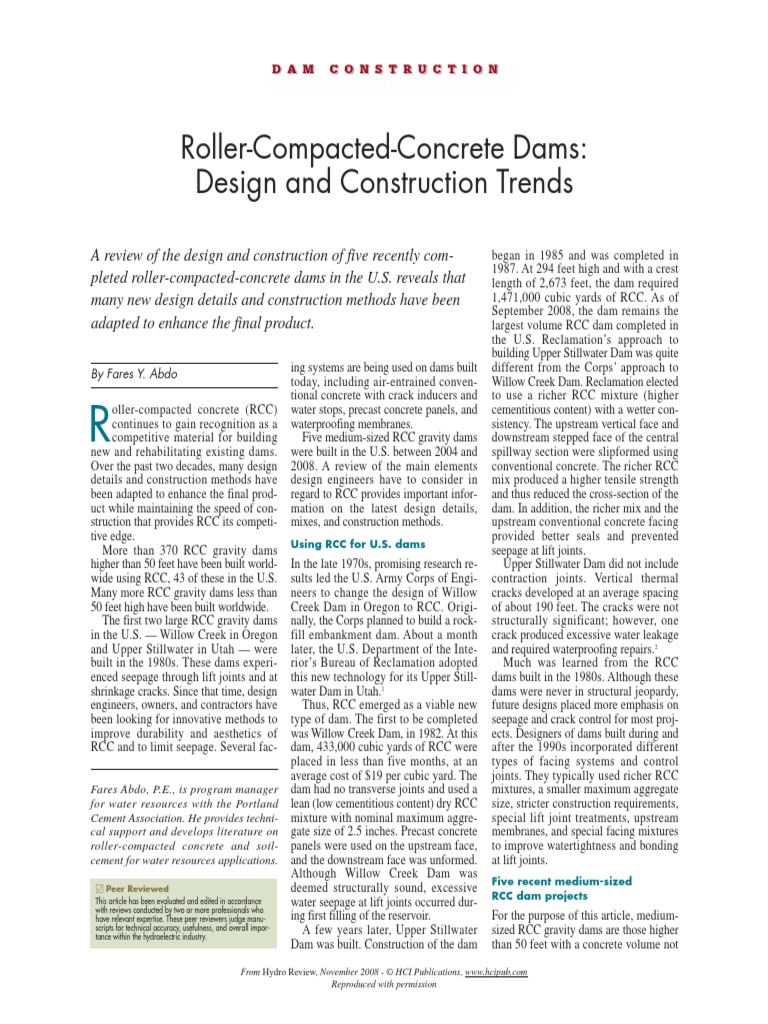 RCC Design&Construction PDF | PDF | Spillway | Dam