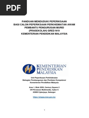 Sukatan Ppm Prasekolah N19 Pdf