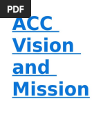 ACC Vision and Mission Statement