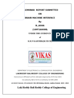 A Semiinar Report Submitted ON Brain Machine Interface by B..Asha (149T1A0408) Under The Guidence of K.R.N Karthik (M.Tech)